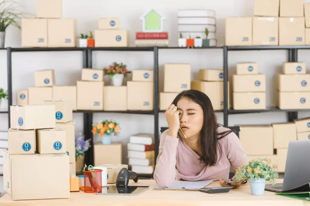 Tired business owner